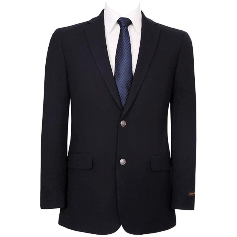 NWT - P&L Men’s Premium Classic Fit Wool Blend Blazer-Navy
